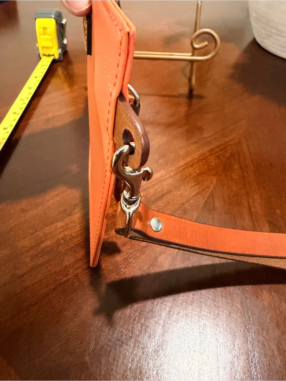 Dooney & Bourke Orange Leather Wristlet - Picture 9 of 9